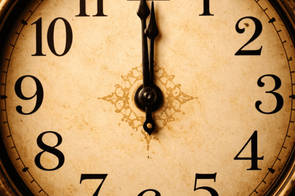 Retro clock at 11.59.