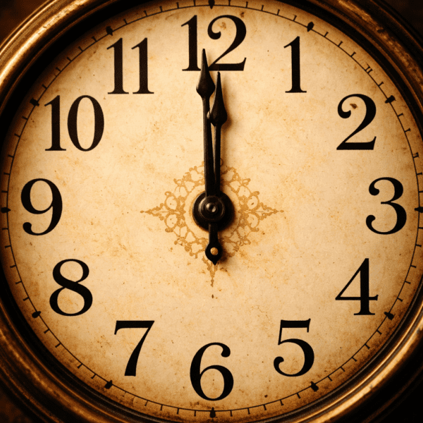 Retro clock at 11.59.