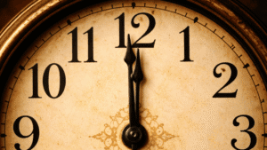 Retro clock at 11.59.